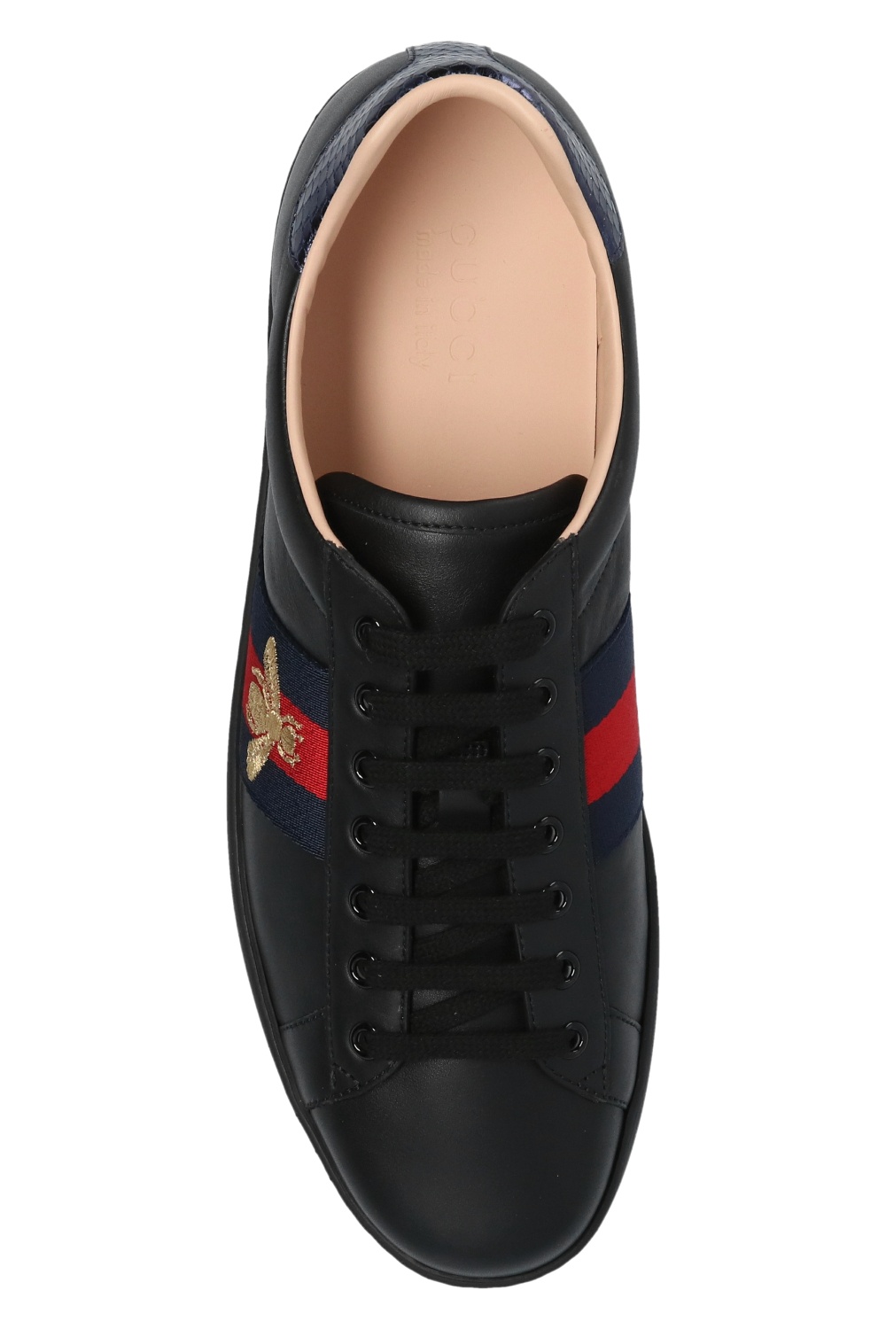 SchaferandweinerShops Grenada Gucci leather loafers with GG Horsebit embroidered sneakers Gucci Black Bee